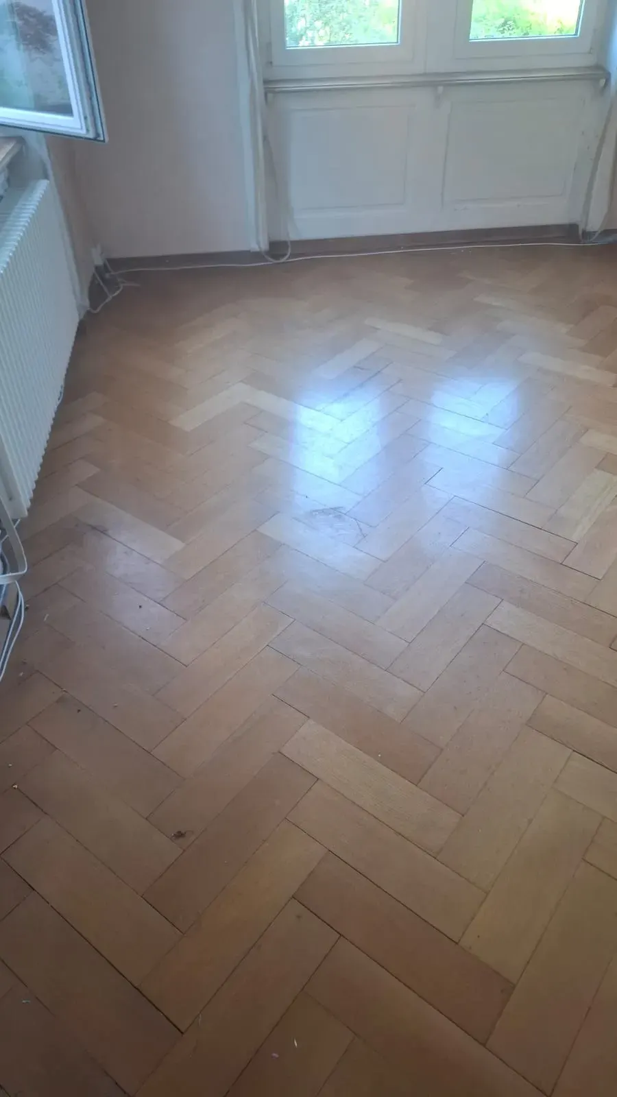 Parkettboden nach der Reinigung